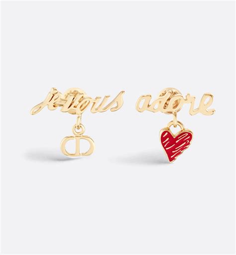 dior je t'aime earrings|Dioramour Je Vous Adore Earrings Gold.